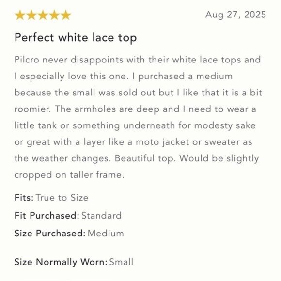 NWT Size XL - Anthropologie 100% Cotton Lace Swing Blouse Blue (NWT USD 108) - Picture 14 of 15